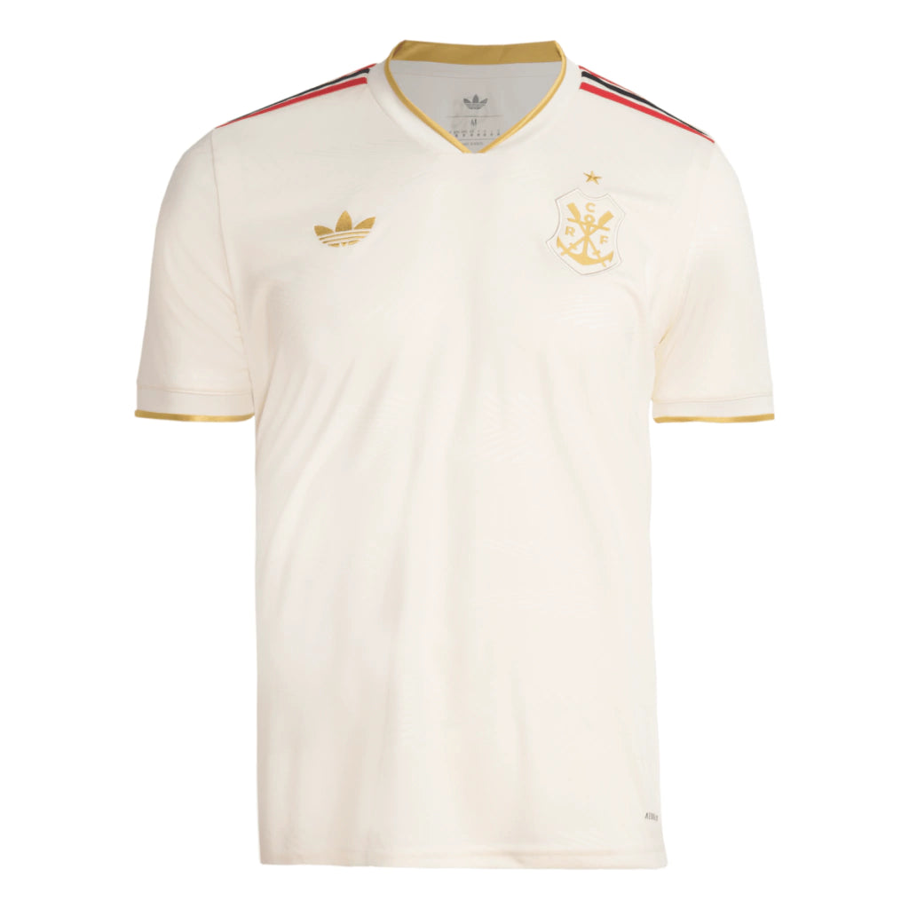 Camisa III Flamengo 25/26 Torcedor Masculino Adidas - Branca, Dourada