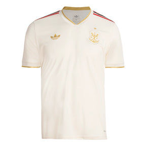Camisa III Flamengo 25/26 Torcedor Masculino Adidas - Branca, Dourada