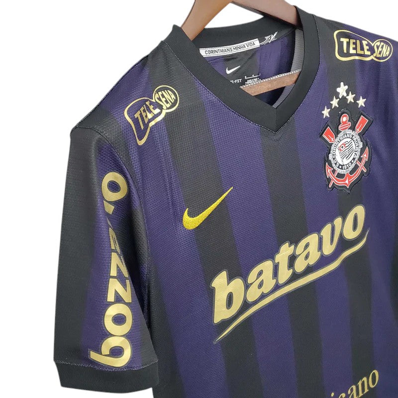 Camisa Retrô Corinthians 09/10  Nike - Preta e Roxa
