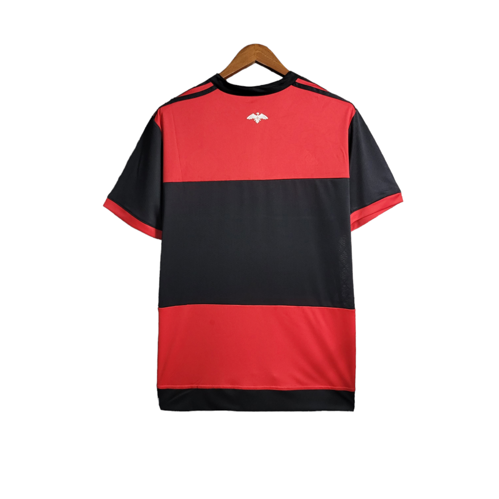 Camisa Flamengo I Retrô 17/18 Torcedor Masculina - Vermelha e Preto