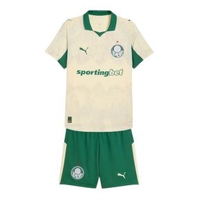Kit Infantil Palmeiras - Mundial de Clubes  25/26 - Puma - Bege e verde